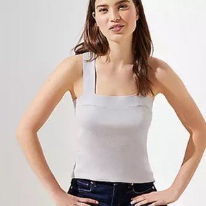LOFT Square Neck Racerback Sweater Tank - XS